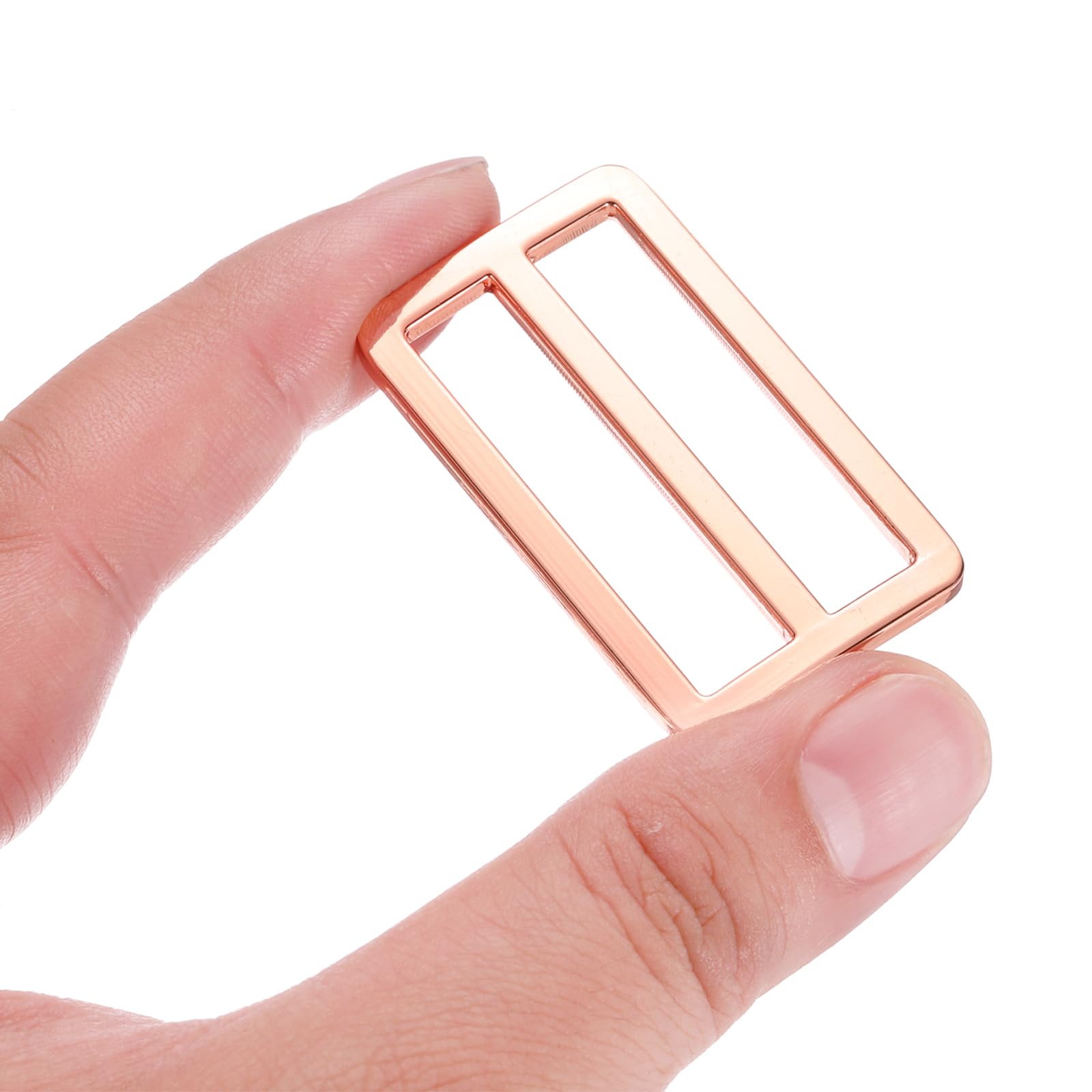 PATIKIL 1.5 Inch Tri-Glide Slide Buttons, 10 Pack Adjustable Buckle Webbing Strap Fastener for Backpack Bag Belt Rose Gold - Image 4