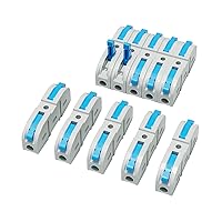 Vista 28 de 8 piezas de bloques de terminales TBD, 600V 10A 0.5-1.5mm², bloques de terminales de tornillo montados en riel DIN desmontables y ensamblables