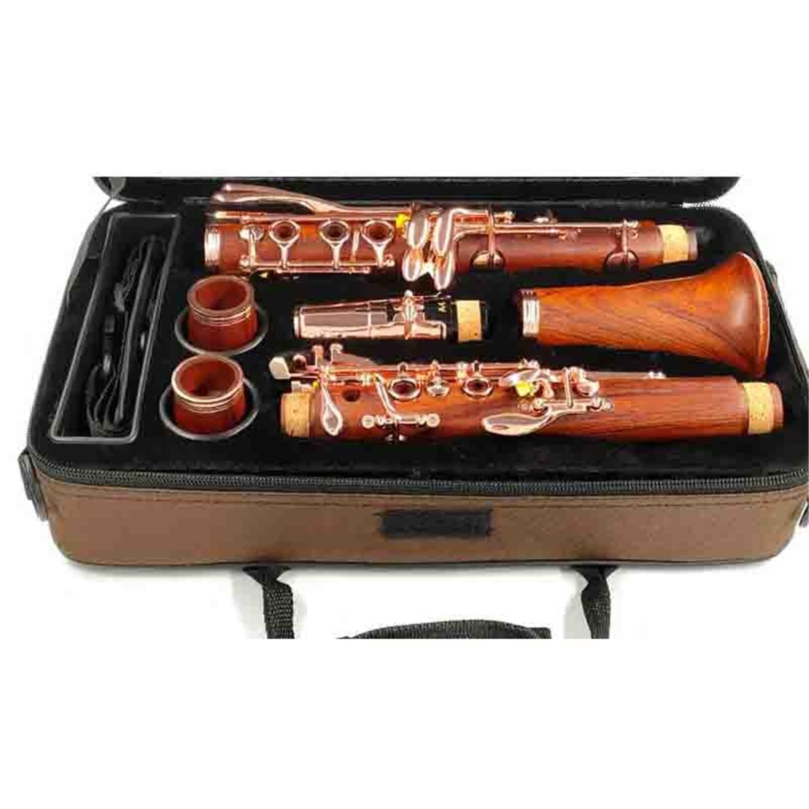 Professionelle Klarinette Professionelle Klarinette Aus Palisander BB Rosévergoldete Klappen Koaxial