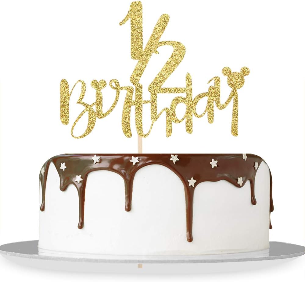 Amazon Com Gold Glitter Half 1 2 Birthday Cake Topper Baby Shower Baby 6 Months Half Year Old Birthday Anniversary Party Decorations Grocery Gourmet Food Amazon Com Gold Glitter Half 1 2 Birthday Cake Topper Baby Shower Baby 6 Months Half Year Old Birthday Anniversary Party Decorations Grocery Gourmet Food