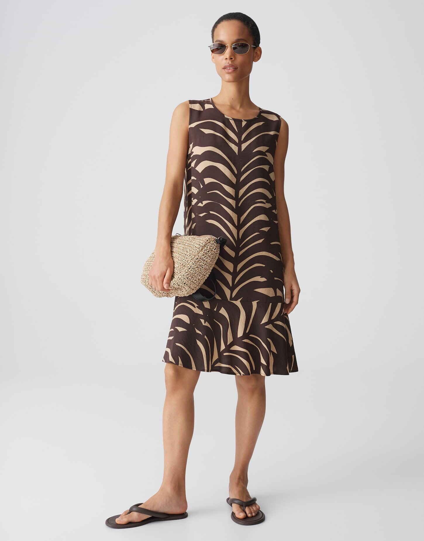 OPUS Damen Minikleid | Printkleid mit angesetzten Volant