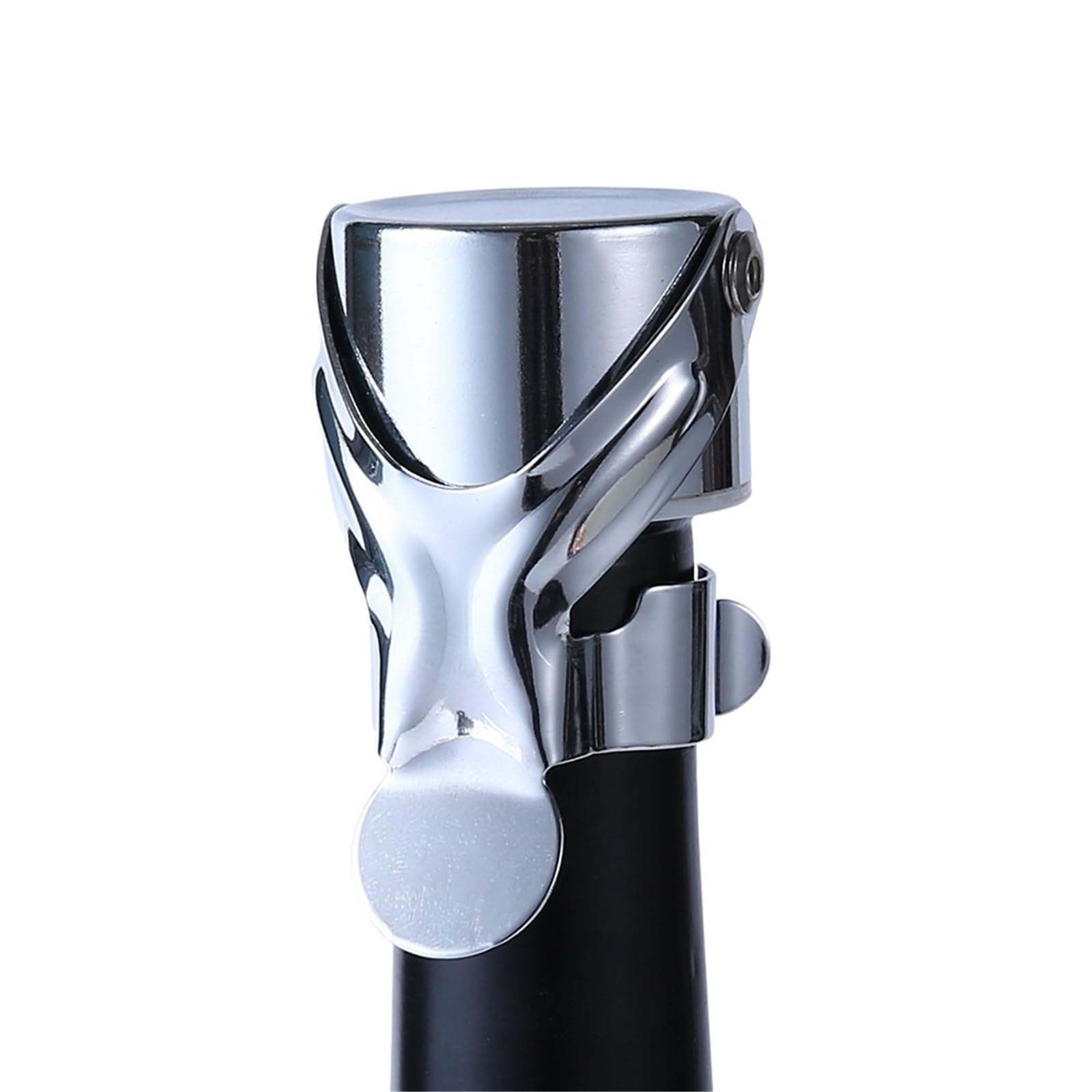 Lot de 6 Bouchons Bouteille vin en Acier Inoxydable, Mode Presse, Bouchon Champagne, d'étanchéité for la Maison, Garde fraîcheur pour Cuisines et Bars(Color2)