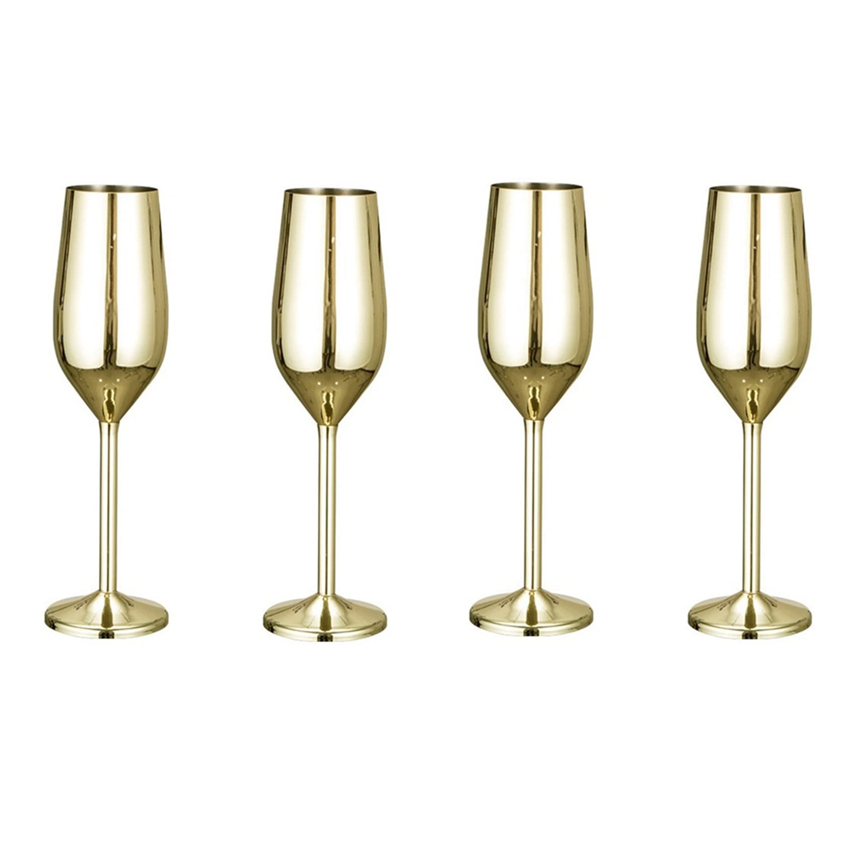 Verres à vin en acier inoxydable dorés haut de gamme pour grandes occasions