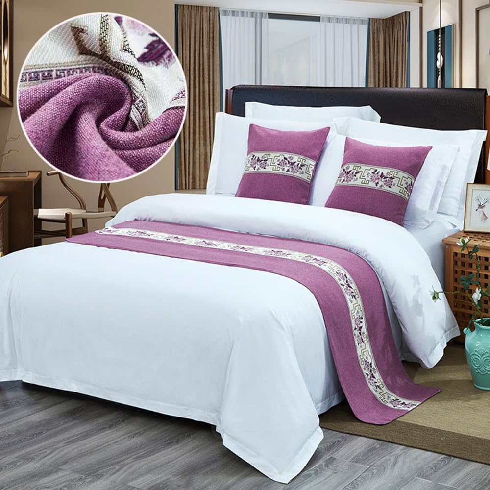 Qrgmkl I New Bed Runner Bedspread Premium Bed Scarf European Style Hotel Bedroom Home Bedding Protector Bed Runners And Matching Cushions-||240X50cm For 1.8M Bed
