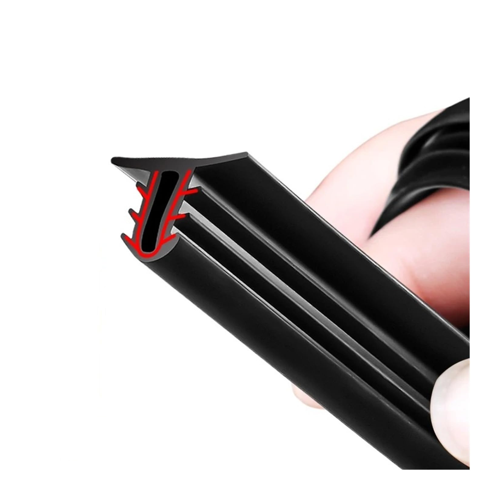 Uussup One Color Rubber Seal Weather Stripping 160Cm Car Accessories Dashboard Sealing Strip Interior Auto Leakproof Strips Noise Sound Insulation Rubber Trim Weatherstrip