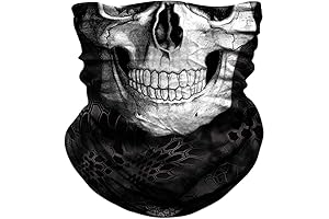 Skull Face Mask UV Sun Dust Neck Gaiter Bandana Headwear For Motorcycle