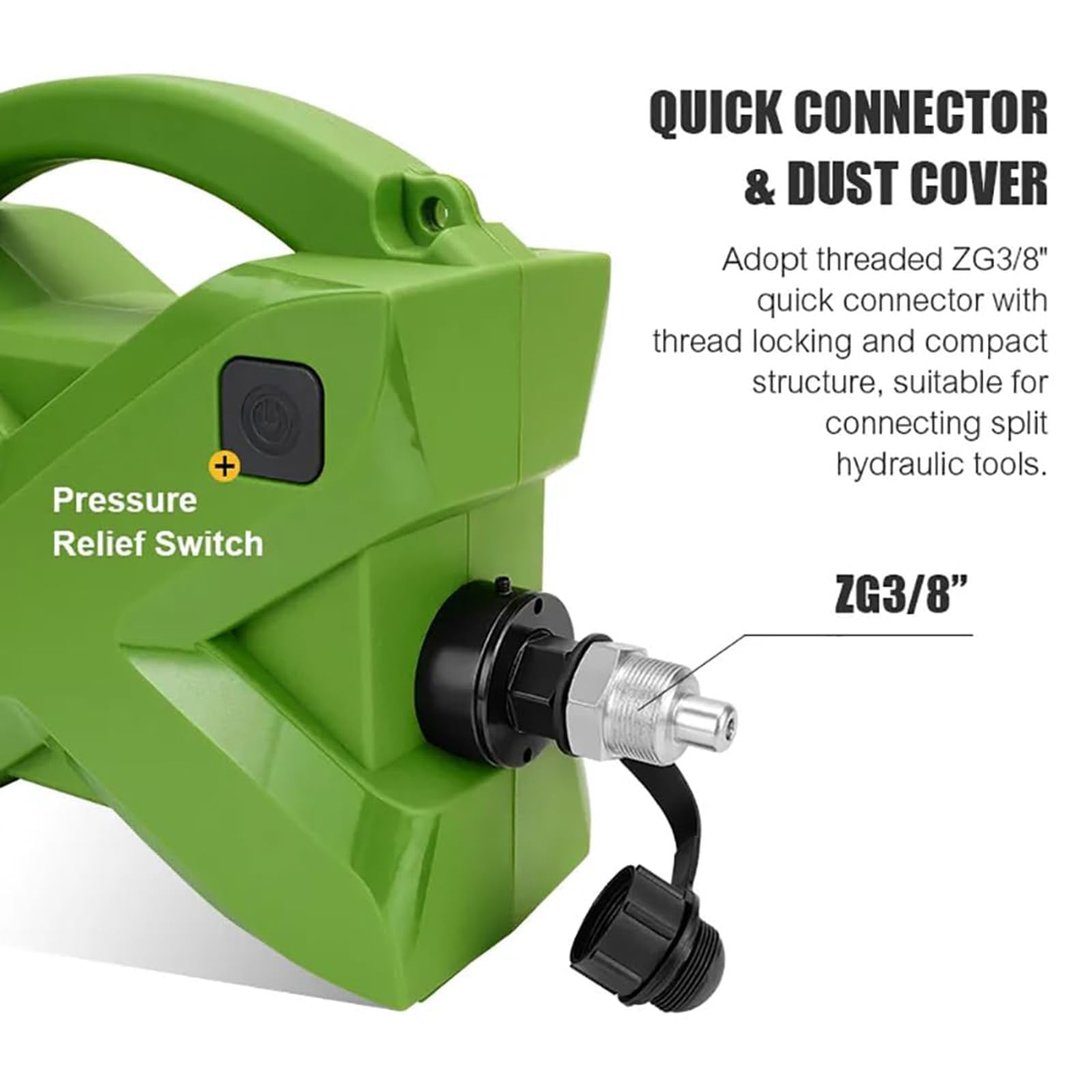 Pompa idraulica elettrica, Pompa idraulica Portatile da 70 MPa (10152 Psi) (Doppio Effetto), 2 batterie (4 Ah/18 V) + Telecomando + Cinghia, per lavori all'aperto ad Alta Quota