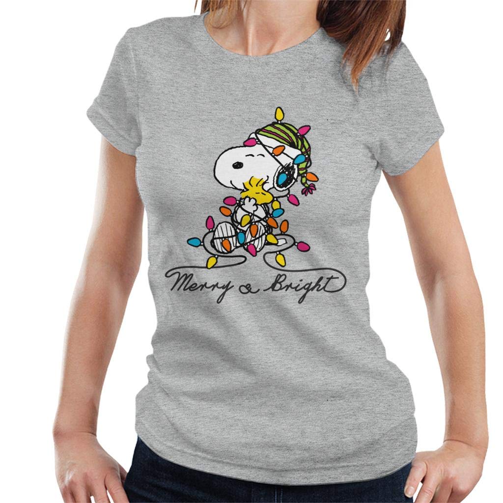 Peanuts Merry and Bright Snoopy Christmas Women's T-Shirt