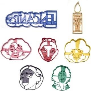 YNGLLC ENCANTO THEMED SET OF 7 COOKIE CUTTERS MADE IN USA PR1633, Multicolor