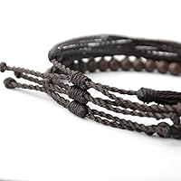 Vista 272 de Handmade Natural Stone Beaded Healing Bracelet Gift for Men Adjustable Rope String Bracelet (picasso jasper, Adjustable)