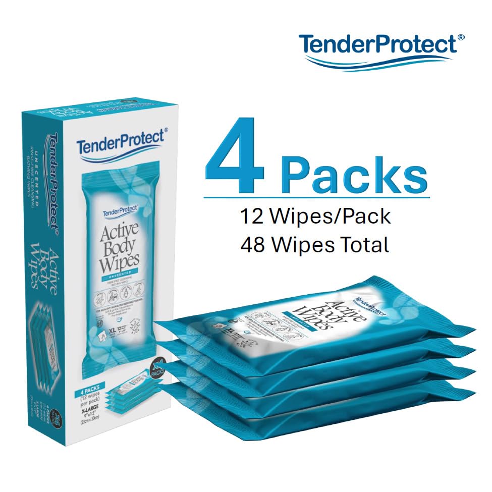Miniatura 2 de Active Body Wipes, extra grande, sin enjuague, para adultos, 9 x 12 pulgadas, extra grande, aloe, sin enjuague  Gimnasio, deportes, viajes,