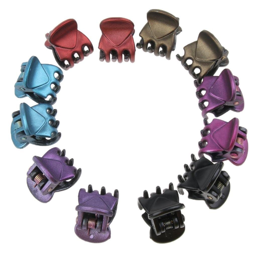 MYADDICTION 12Pieces Fashion Women Resin Mini Hairpin 6 Claws Girls Hair Clip Clamp 02 Clothing, Shoes & Accessories | Womens Accessories | Hair Accessories
