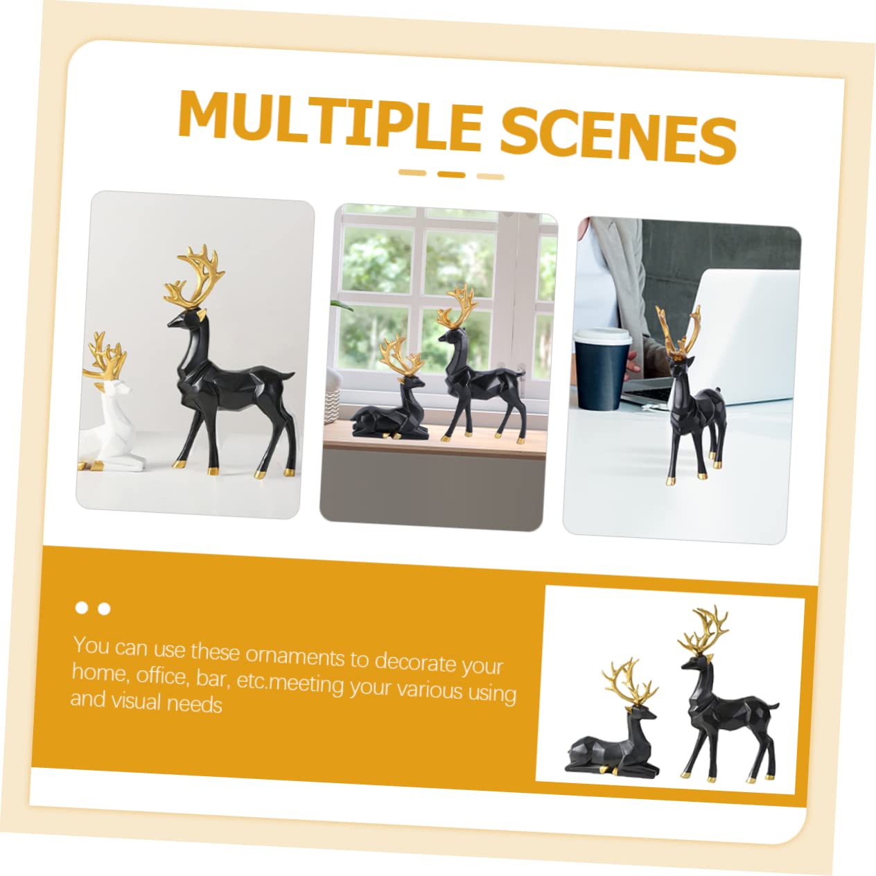 Toyvian 4stücke Moderne Rentier Deko Figuren Papercraft Weihnachtsdekoration Für Wohnzimmer Und Schreibtisch Elegante Tischdeko Für Stilvolle Innengestaltung