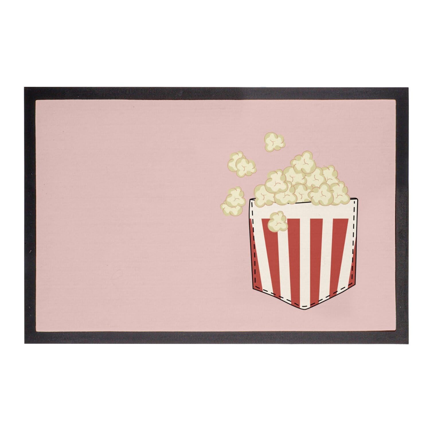 Paillasson rose popcorn 75x50cm, le cadeau de crémaillère parfait pour fans de films