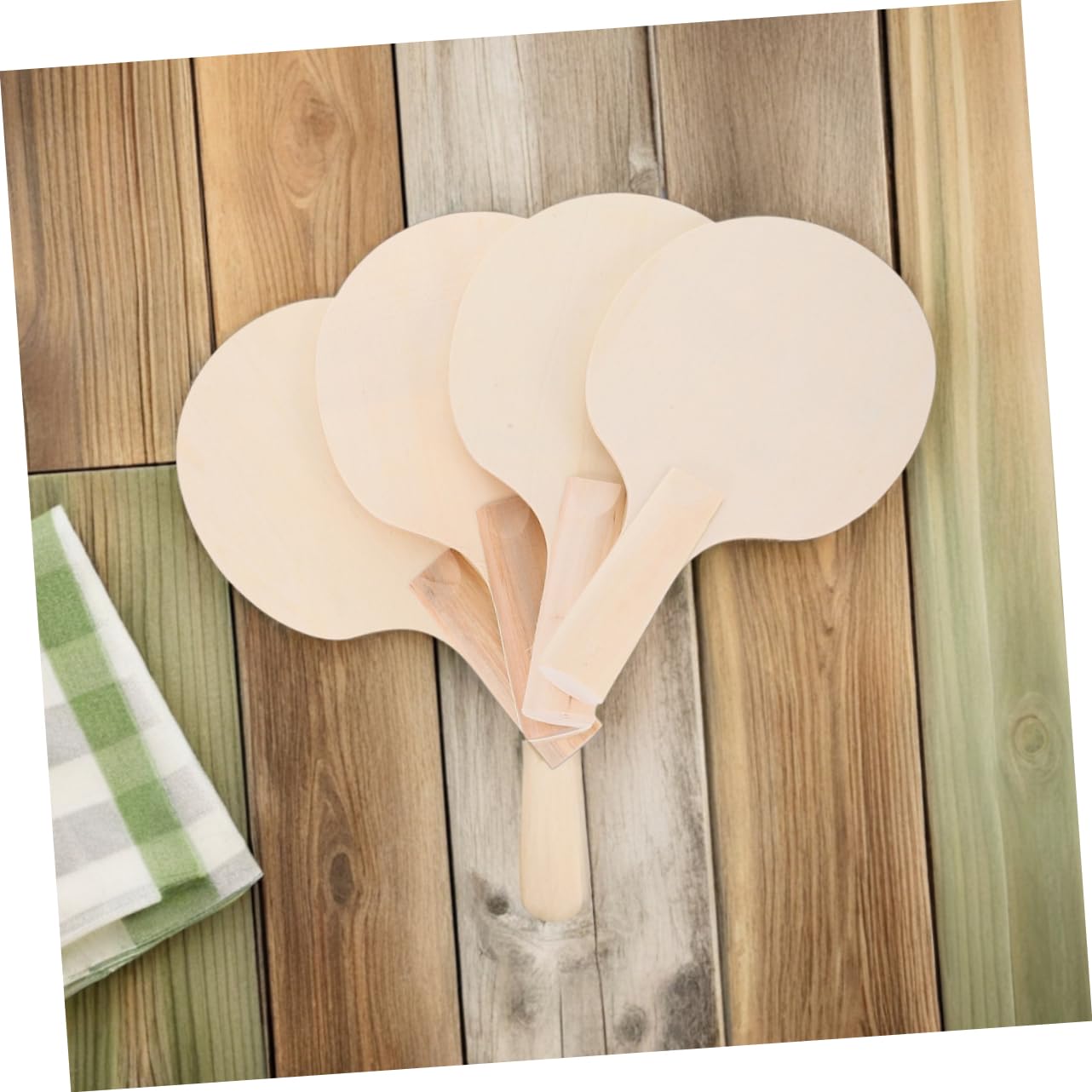Lurrose 4 Paires de Tennis de Table Non Peintes pour DIY Blanks à Personnaliser pour de Joueurs