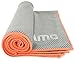 Alfamo Cooling Towels - 10 Pack Neck & Face Cooling Rags (Gray/Neon Orange, M) - Stay Cool Down