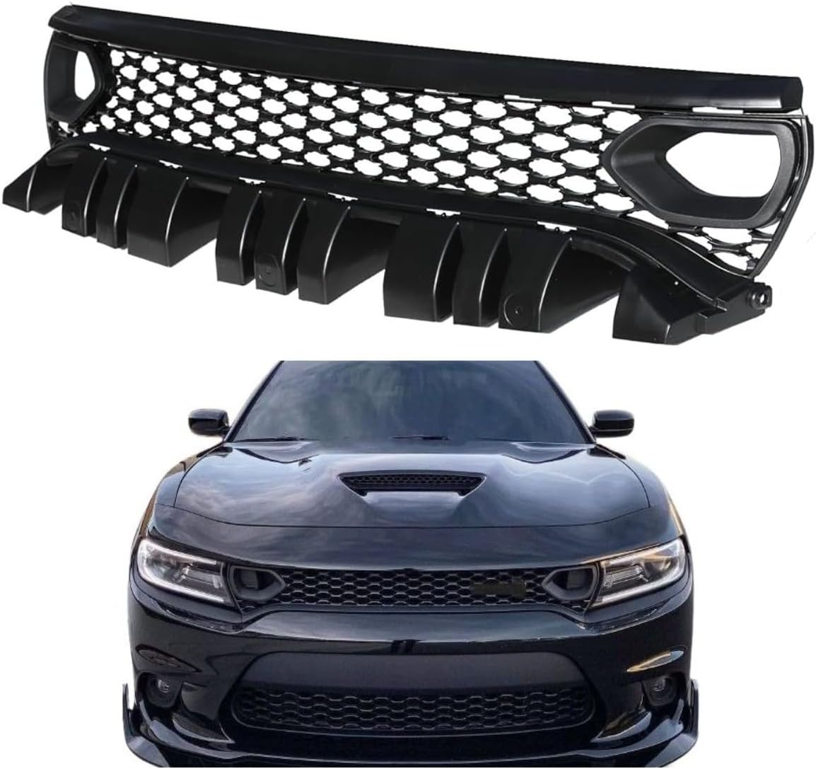 Front Grille compatible With 2015-2023 Dodge Charger RT Pursuit R/T SE GT Scat Pack Daytona