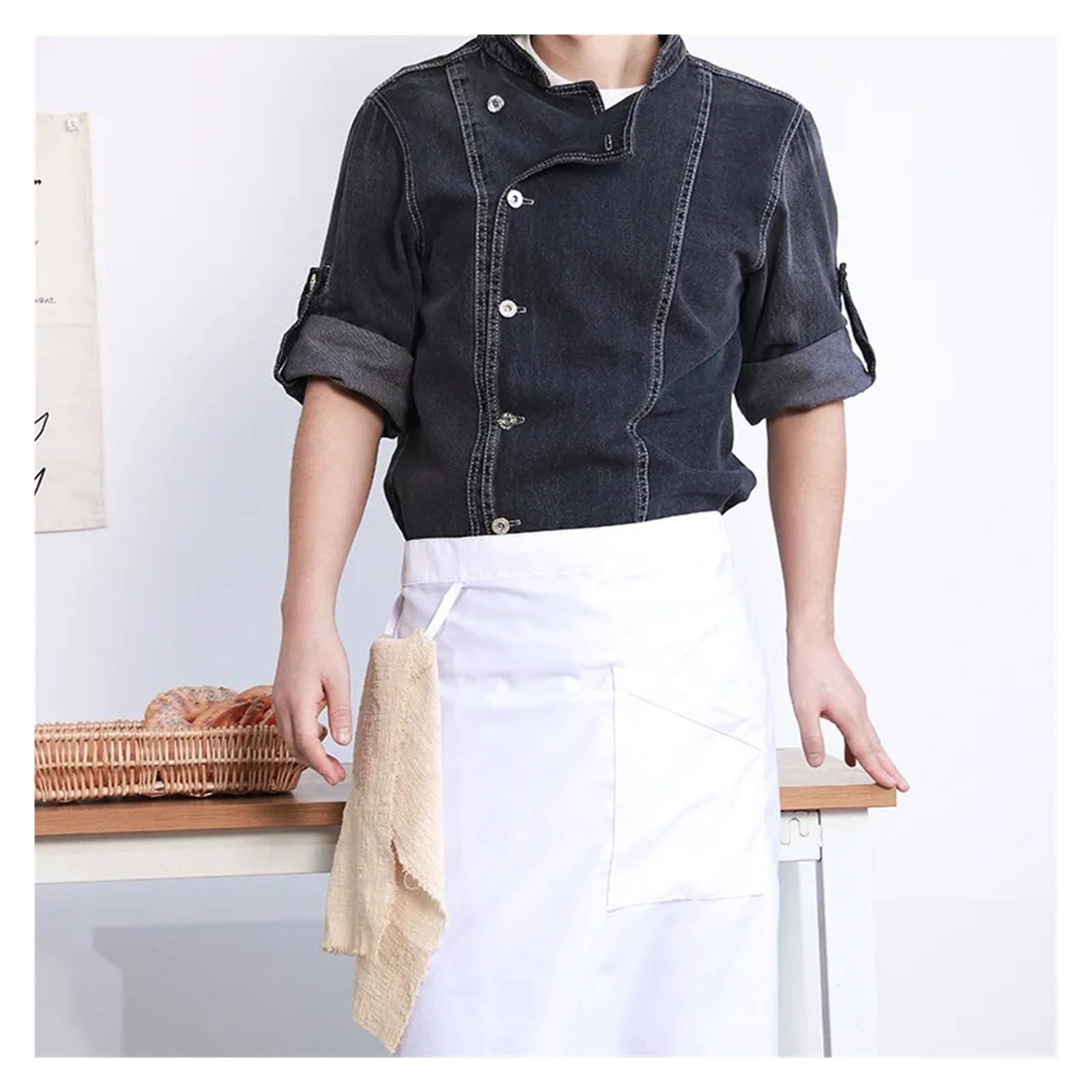 Abiti da lavoro a maniche lunghe da cuoco occidentale, for uomo, for cucina, pasticceria, catering, hotel, ristorante Per Il Personale Del Ristorante