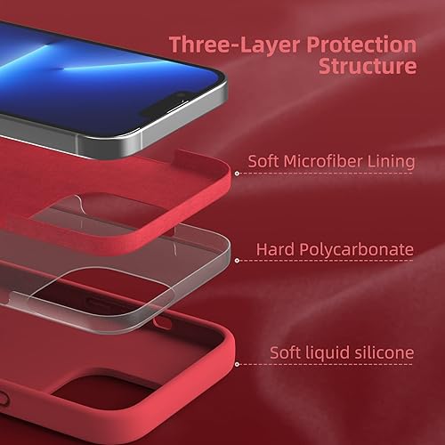 Miniatura 4 de K TOMOTO Funda compatible con iPhone 13 Pro Max para mujer, protección contra caídas antihuellas arañazos a prueba de golpes, funda de silicona