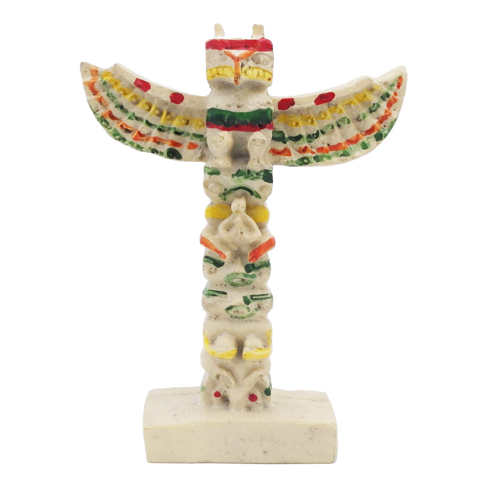 Kocris Casa Indian Totem Pole Fish Tank Decorations Decor Native American Tribe Clan Sculpture Ancient Culture Reptile Lizard Spider Tanks Terrarium Hawaiian Statue Figurine Décor Ornament Pet Beign