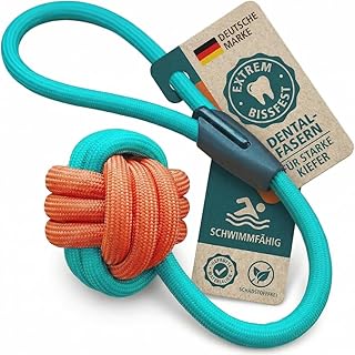 derpruck Hundespielzeug Lucy Zerr-& Wurfspielzeug [EXTREM BISSFEST] für große & kleine Hunde | Schwimmendes Wasserspielzeug | Spielzeug für Hunde aus langlebigen Fasern | für Garten & draußen