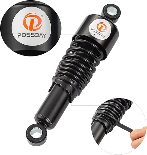 Miniatura 3 de Possbay Amortiguador trasero de la motocicleta del choque de la motocicleta 10.5 "267mm suspensión trasera universal 1 par negro