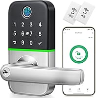 Kucacci Z2 Keypad Smart Door Lock with Handle - Fingerprint Keyless Entry, App Control, IP66 Weatherproof for Front Doors
