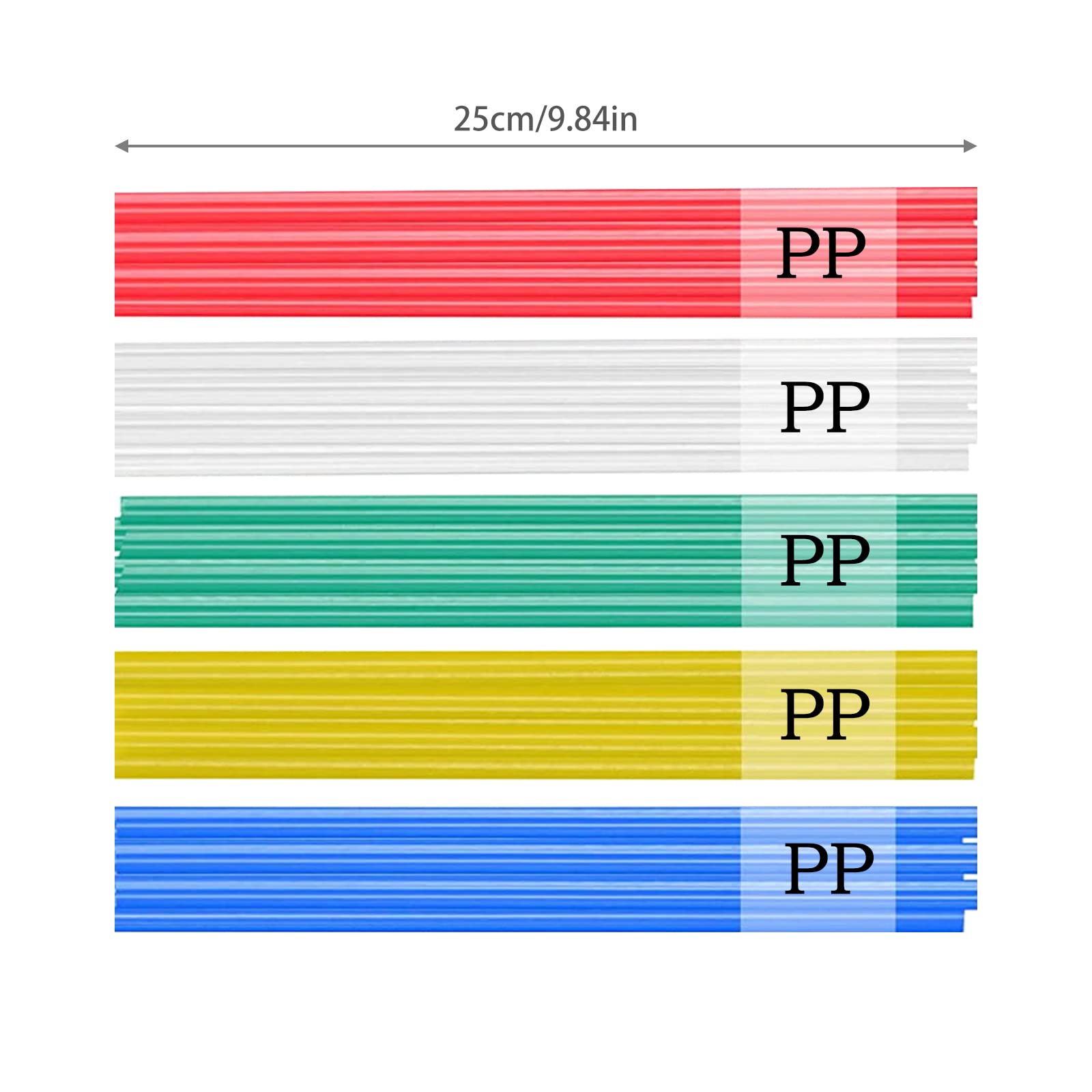 Pręty spawalnicze z tworzywa sztucznego, 106 sztuk, CEIEVER druty spawalnicze ABS/TPO/PE/PP/PC/PA/PU, drut spawalniczy z siatką krosową, zastosowanie papieru ściernego, nasadka spawalnicza do naprawy