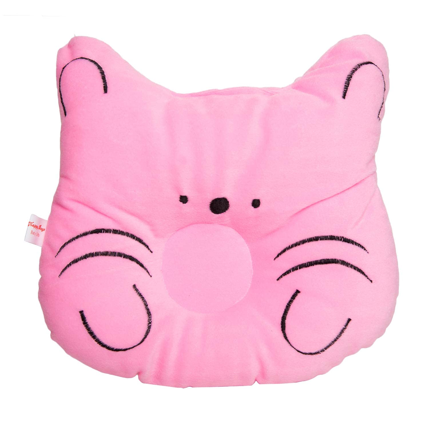 Paddy Baby cat Soft Neck Support Pillow for Head Shaping(New Born 0-12 Months Age Group) (Pack of 1) (Pink)