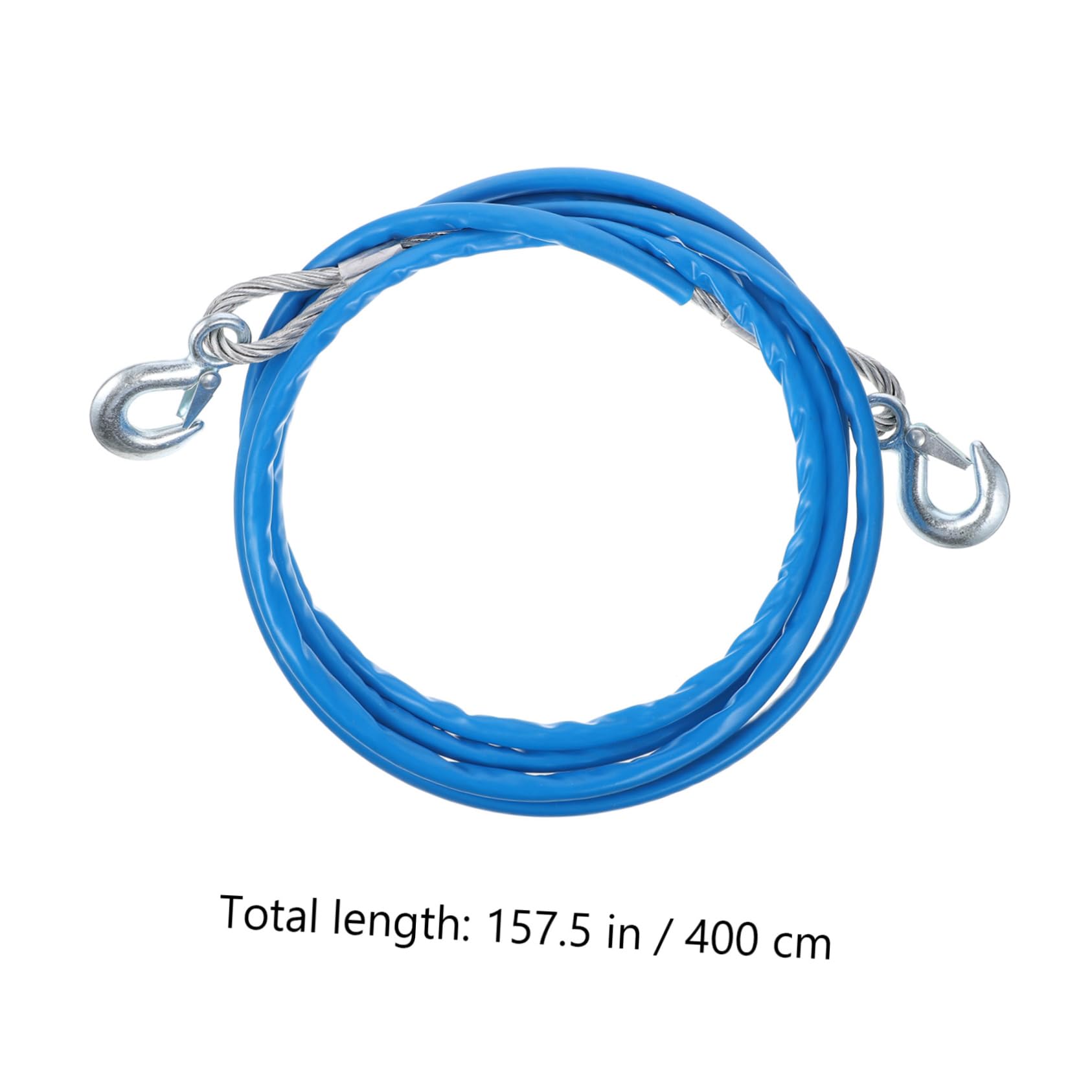 Ciieeo 1Pc Sturdy Hauling Rope with Hooks Capacity Wire Car Trailer Cable for Safe Towing Fluorescent Design for Night Visibility for Trailers Atvs and Rvs