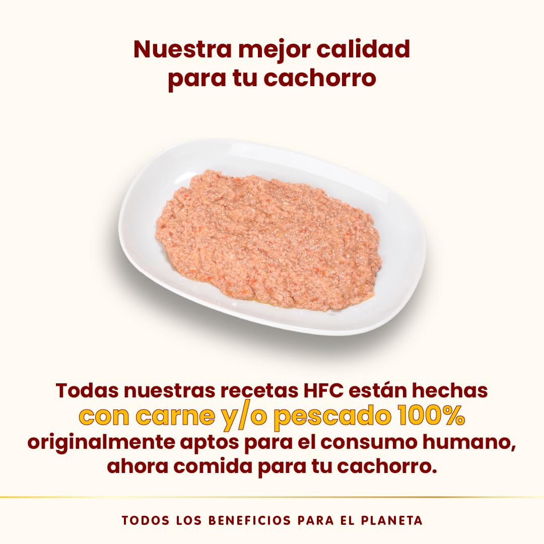 Almo Nature HFC Natural Puppy - Comida Húmeda Completa para Cachorros - Pollo - Monoproteíco, Grado Humano, Sin Gluten - 95g, Pack de 24