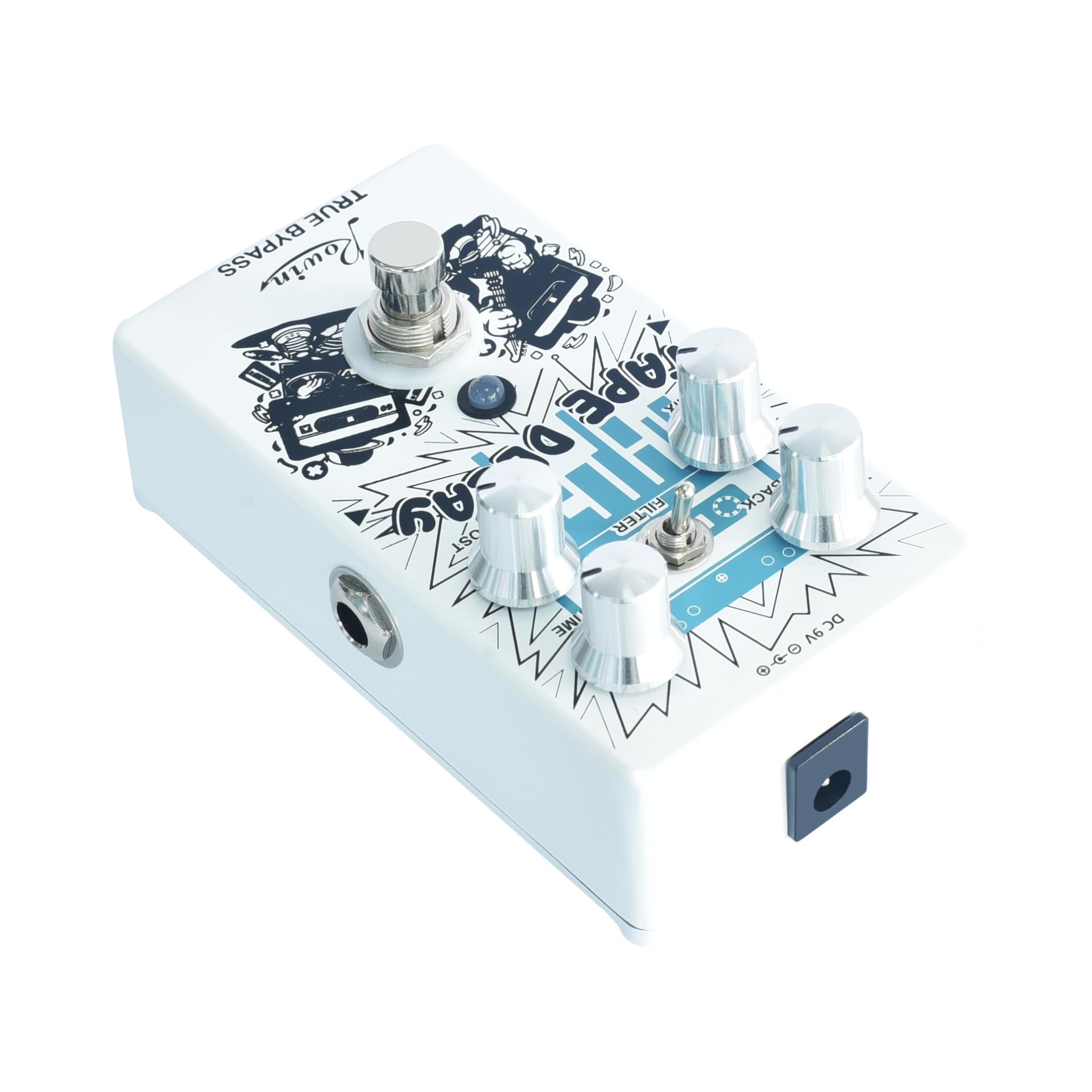 Amazon | Rowin RE-01 デジタルディレイギターペダル - 粒子の粗い質感