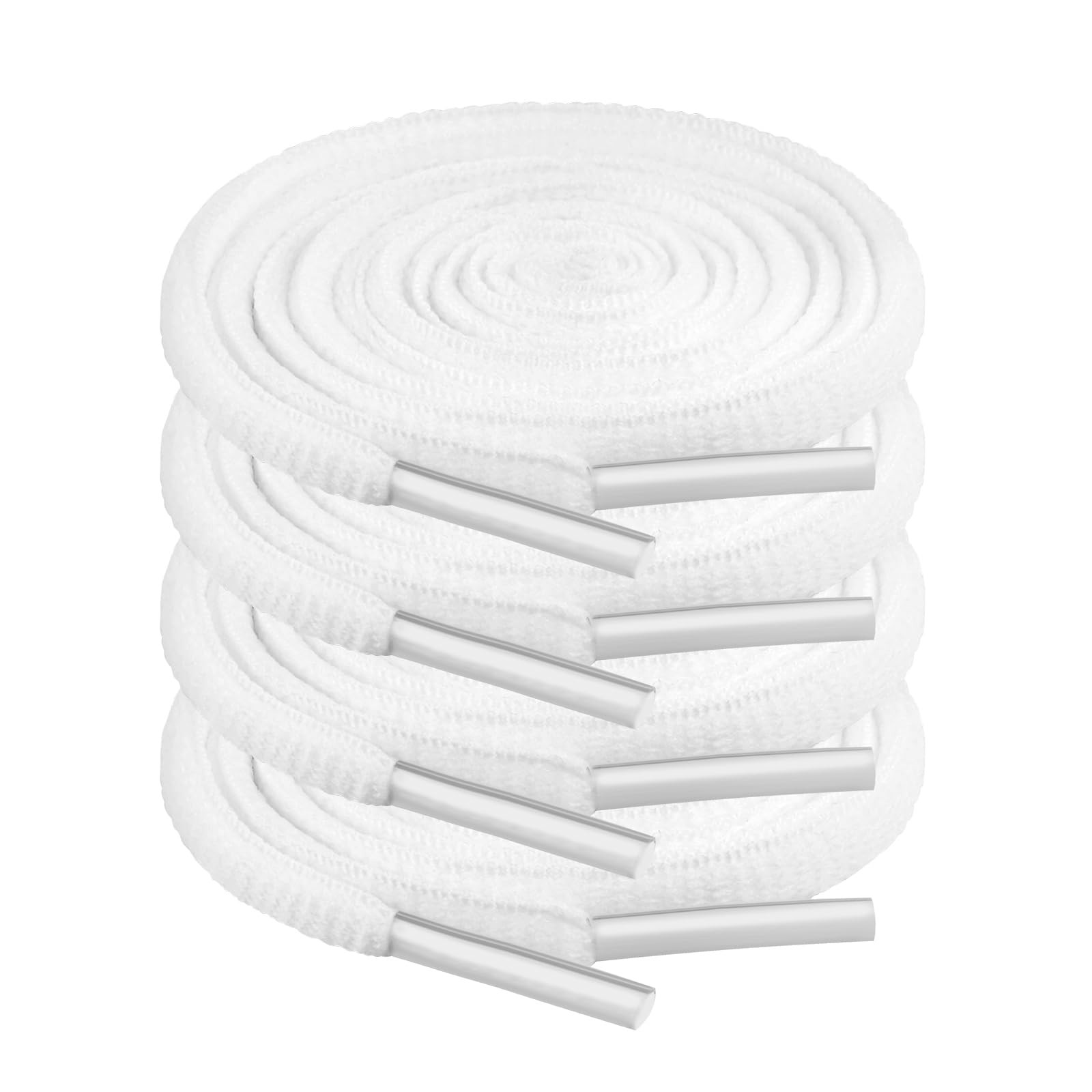 JETOP 2 Paar Premium Schnürsenkel Weiß, Reißfest Schuhbänder [6 mm breit ], Weiße Schnürsenkel 100cm, Ersatz Shoelaces für Sneakers, Sportschuhe, Laufschuhe, Turnschuhe