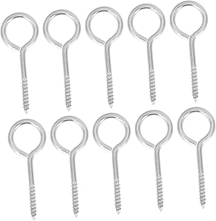 Operitacx 10pcs Sheep Eye Screw Eye Hooks Screws Stainless Steel Eye Screws Hangers Heavy Duty Hooks for Hanging Heavy Duty Anchor Ceiling Hook Heavy Duty Screw Hooks Screw-in Coat Hanger
