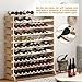 sogesfurniture Weinregal Flaschenregal mit 10 Ebenen für 100 Flaschen Wein Holzregal Weinhalter Weinständer Flaschenständer für Küche, Esszimmer, Bar, 110x30x116.5 cm