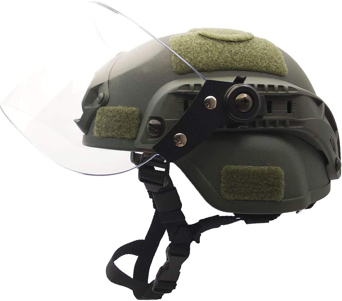 Casco Protettivo tattico Airsoft, Casco tattico Mich 2000 Action Version con Staffa NVG e Maschera Visiera antivandalo per Giochi Airsoft Paintball CS all'aperto