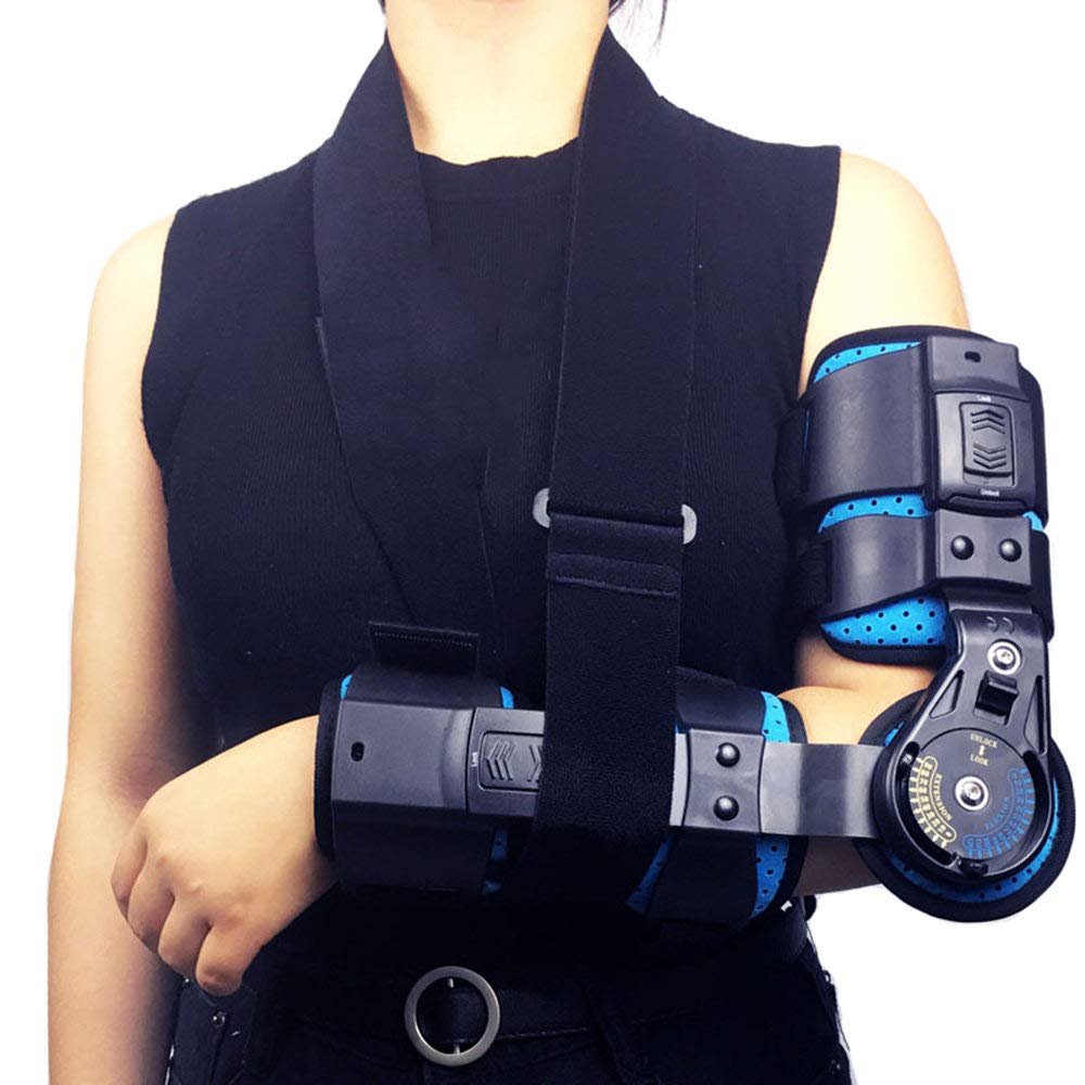 Buy Hinged Elbow Brace with Strap, Post OP Elbow Brace Stabilizer