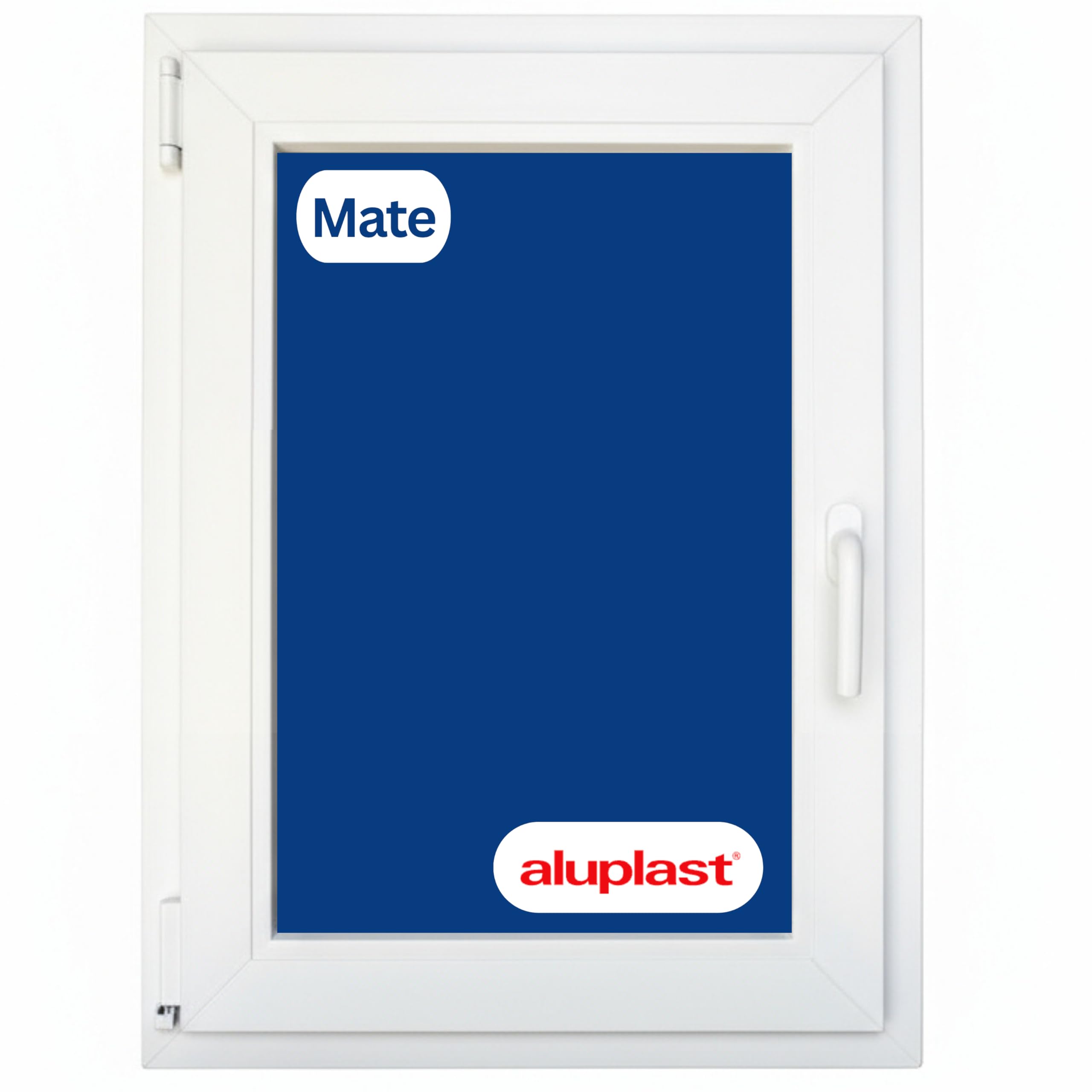 Ventana PVC Reforzada 500x800 Blanca | Oscilobatiente Derecha | Cristal Climalit Mate | Perfil Aluplast | Entrega 24/48h