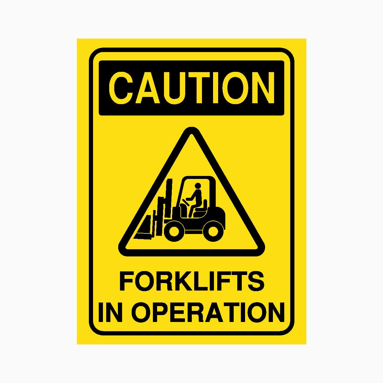 CAUTION FORKLIFTS IN OPERATION Sign Workplace Metal Tin Sign 8 x 12 inch for Industrial & Commercial Series