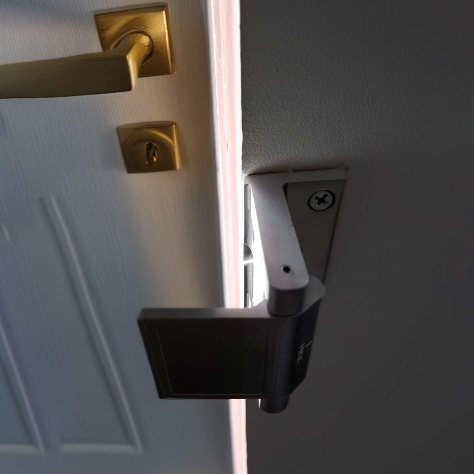 Cerradura de seguridad para puerta, aleación de zinc, refuerzo de cerradura de puerta, pestillo de puerta de privacidad para puertas oscilantes, resistencia extra alta, hogar, paquete de 4 unidades,