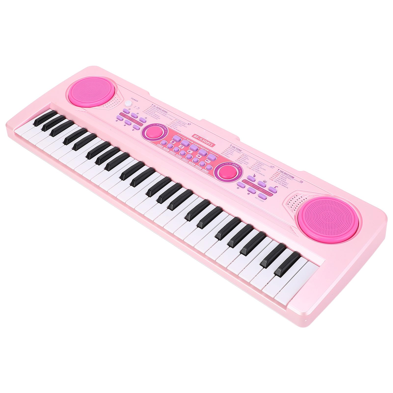 49 Keys Keys Klawiatura Piano 100 Rhythms Tones Dzieci Przenośne cyfrowe instrumenty edukacyjne fortepianu dla dziewcząt chłopcy z mikrofonem