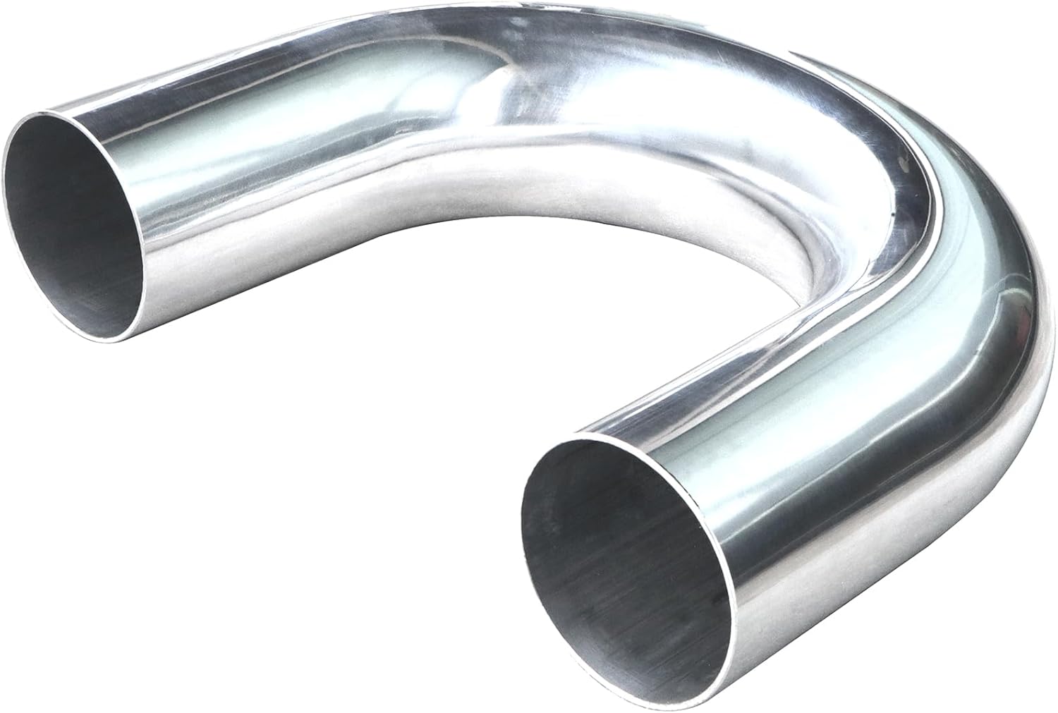 180 Degree Aluminum Elbow Tube 2" (51mm) OD, Aluminium Pipe 180 Degree Hollow Elbow Pipe, High Polishing (2" OD (51mm)-1PCS)