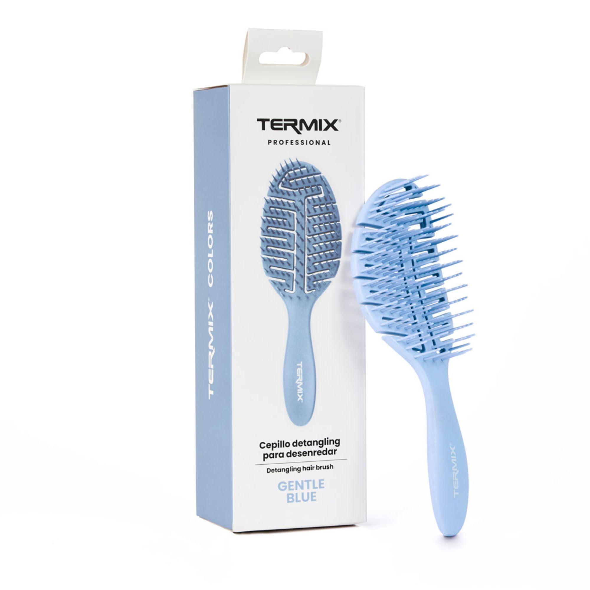 Termix Professional Detangling Brush for Detangling | Soft Blue | Anti-Pull Brush for All Hair Types | Dry or Wet | Flexible Body and Quick Drying | Shiny Hair