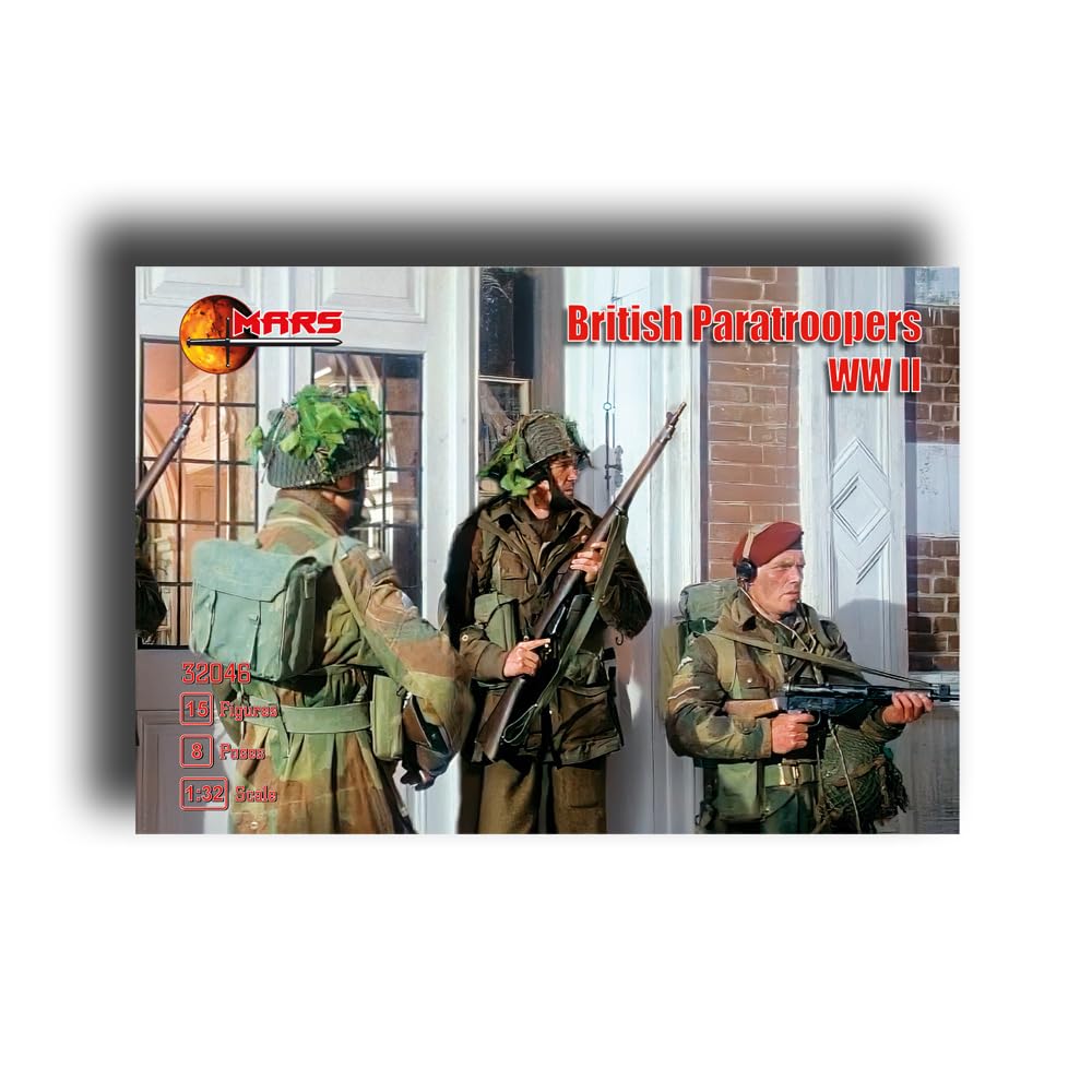 Mars Figures 32046 1/32 British Paratroopers WW II 15 Figures in 8 Poses