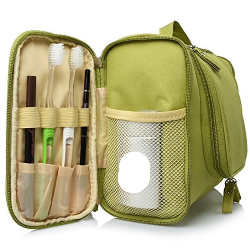 Beauty Case Impermeabile da Appendere, Borsa cosmetica da Viaggio per Donna, Organizer per Kit da Barba e Articoli da Toilette per Uomo.