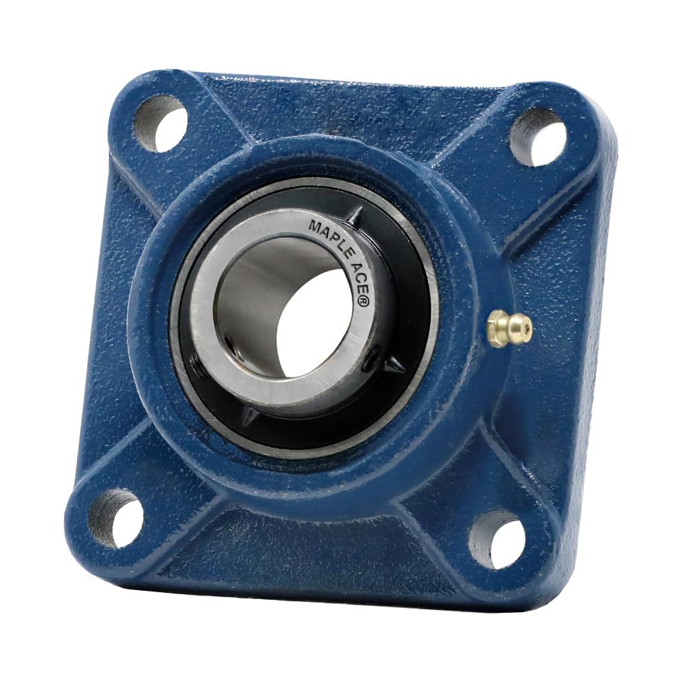 MAPLE ACE UCF210 Square Flange Bearing 50mm Bore, 4-Bolt Self-Aligning, Solid Base, Heavy Duty