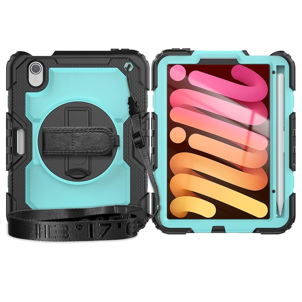 Coque iPad mini 7 antichoc avec dragonne pour éviter les chutes de tablette - 8