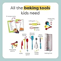 Vista 3 de Baketivity Paquete de hornear para niños, kit de pastel de bricolaje y juego de cocina para niños reales de 31 piezas, ingredientes Kosher