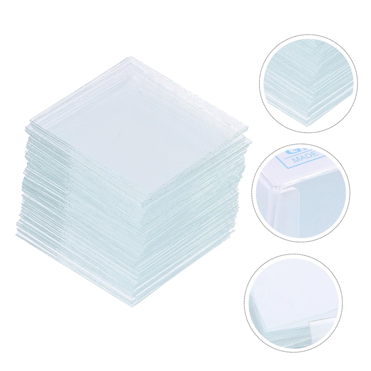 Gatuida 2500piezas Diapositivas De Microscopio De Transparente Cubiertas Para Preparación De Muestras Para Laboratorios y Estudios Biológicos