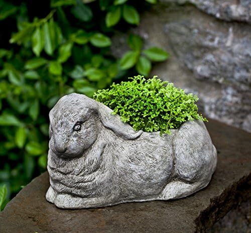 Campania International P-068-BR Bunny Planter, Brown Stone Finish